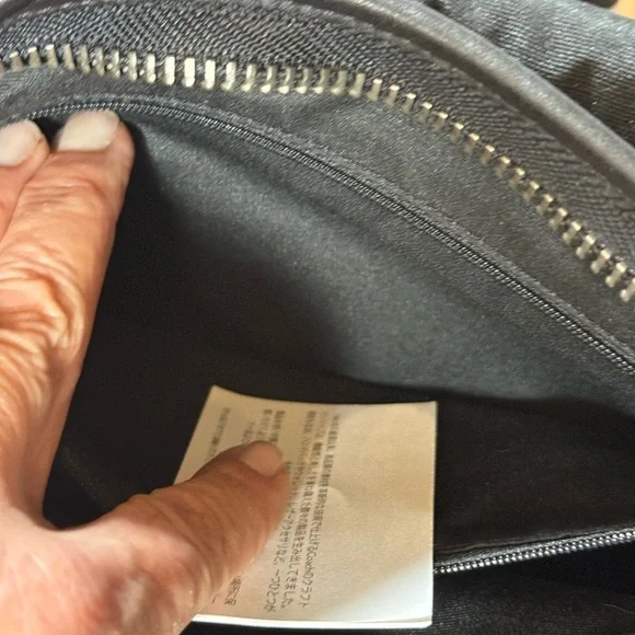 Coach Patricia Saddle Bag F88145 Black Leather Crossbody | Gunmetal Hardware - Picture 11 of 16